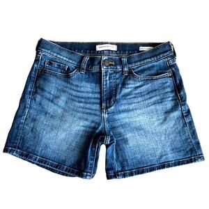 Banana Republic Blue Roll Up Denim Shorts Mid Rise Size 25
